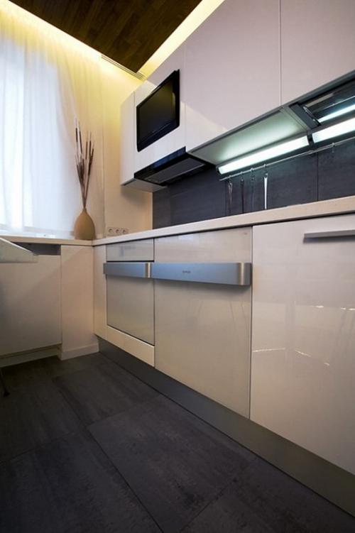 Интересное дизайнерское решение на кухне. Оцените идею. 01