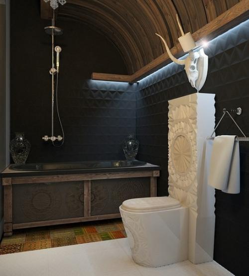 Впечатляющий дизайн — проект квартиры с камином 05