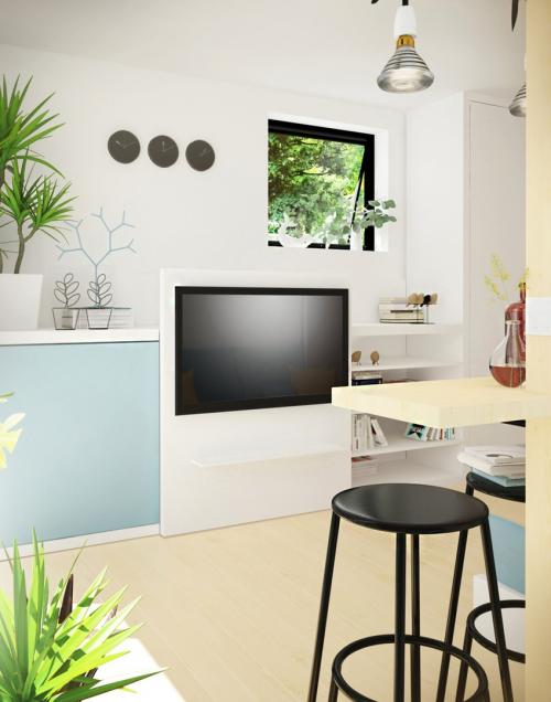 Оцените дизайн — проект квартиры, 28 кв. м 02