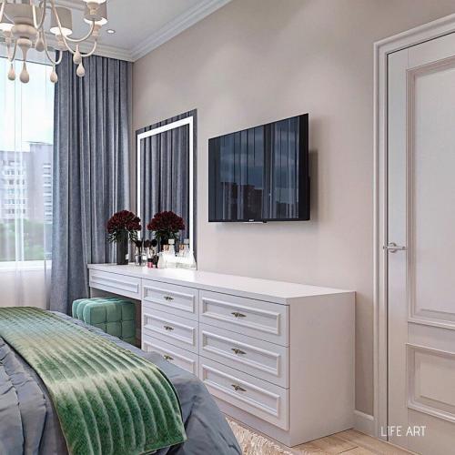 Понравилась Вам цветовая гамма этой спальни? 01