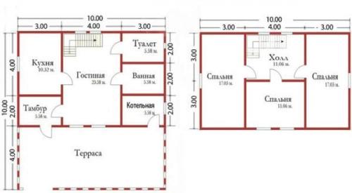 Планировка дома 6 на 6 1 этаж. Количество этажей и планировки