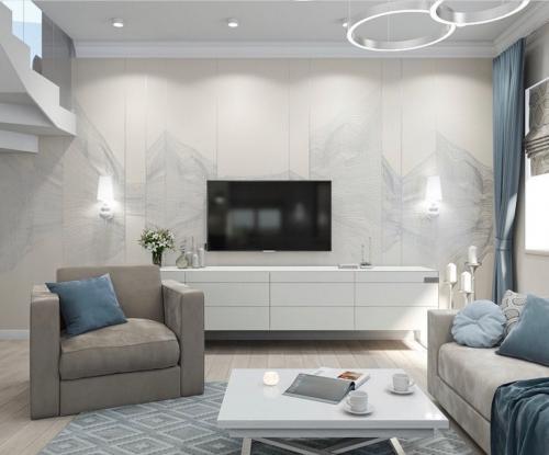 Гостиная в частном доме 03