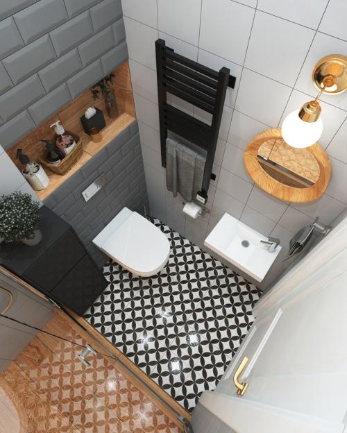 Друзья, оцените дизайн санузла. Что Вам понравилось? 03