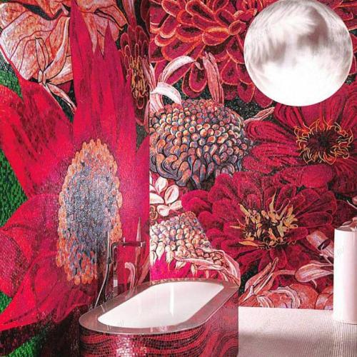 Отделка мозаикой в ванной комнате. Какой вариант Вам понравился больше? 01