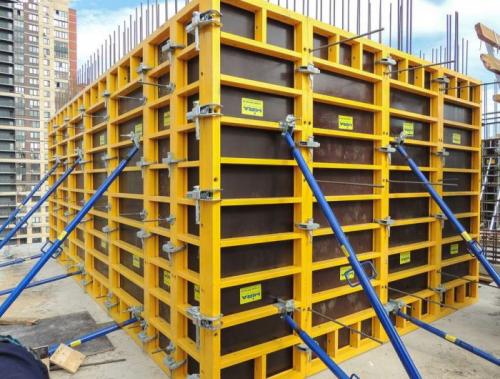 Установка щитовой опалубки. Виды щитов