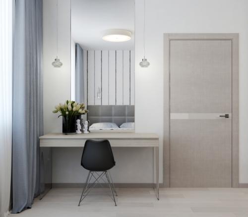 Интерьер гостиной и спальни в одной комнате 18 кв. м 04