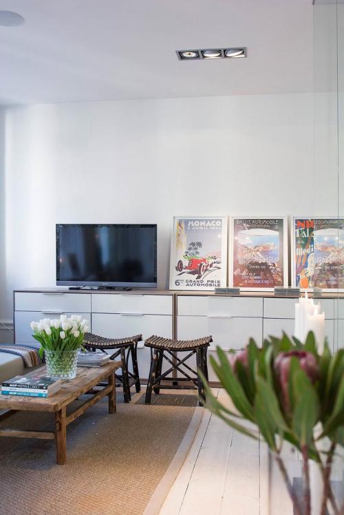 Зонирование в однокомнатной квартире при помощи стеклянной перегородки 04