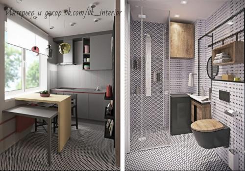 Оцените дизайн однокомнатной квартиры для мамы с сыном — школьником ,40 кв. м 06