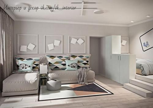 Оцените дизайн однокомнатной квартиры для мамы с сыном — школьником ,40 кв. м 02