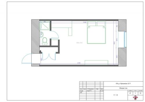 Дизайн — проект квартиры — студии с отдельным спальным. Нравится Вам дизайн? 09