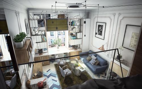 Дизайн — проект квартиры — студии с отдельным спальным. Нравится Вам дизайн? 04