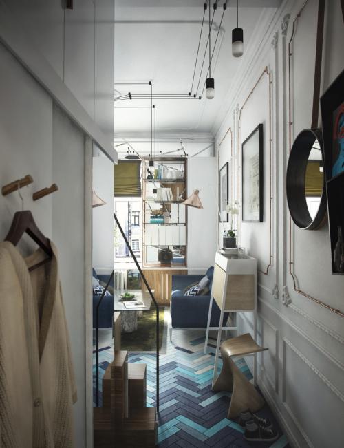 Дизайн — проект квартиры — студии с отдельным спальным. Нравится Вам дизайн? 05