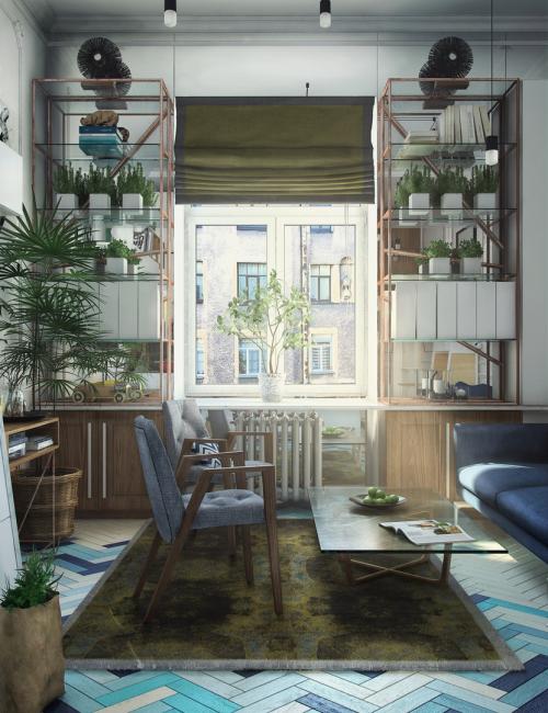 Дизайн — проект квартиры — студии с отдельным спальным. Нравится Вам дизайн? 03