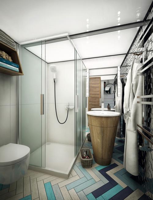 Дизайн — проект квартиры — студии с отдельным спальным. Нравится Вам дизайн? 06