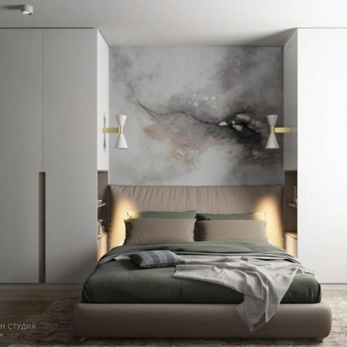 Спальня с рабочим местом. Оцените интерьер. 01