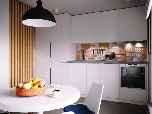 Дизайн однокомнатной квартиры с подиумом 03