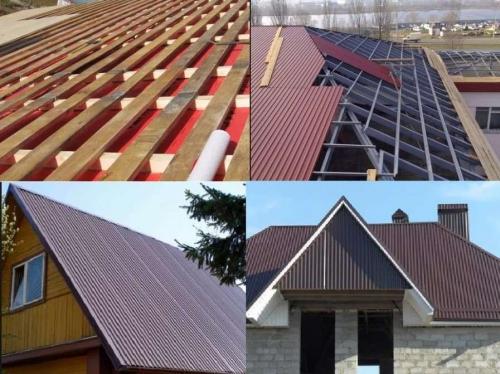 Устройство кровли из профлиста по деревянной обрешетке. Как покрыть крышу профнастилом своими руками пошаговая инструкция