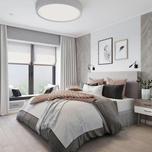 Спальня 13,2м² с гардеробной 2,7м². Нам очень нравится, а вам? 02