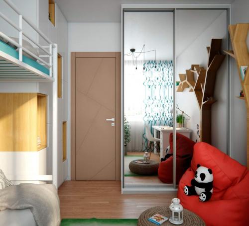 Уютная детская с местами хранения 04