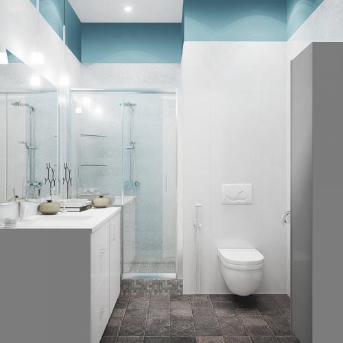 Санузел в двушке. Дизайн — проект. 01