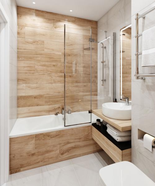 Приятный дизайн ванной комнаты 02