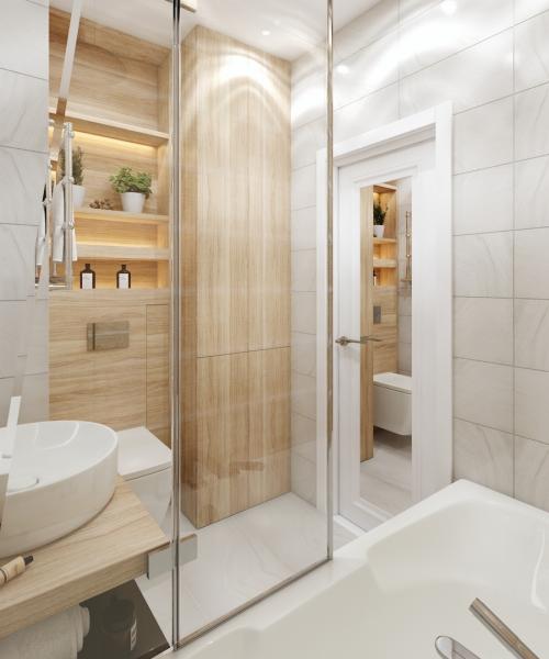 Приятный дизайн ванной комнаты 01