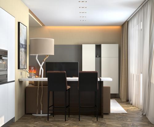 Дизайн — проект квартиры, 40 кв. м 03