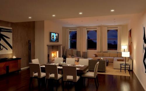 Дизайн комнаты с кухней. Дизайн кухни-гостиной в маленькой квартире 12