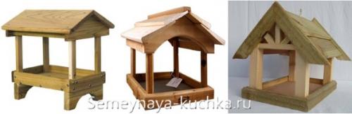 Кормушки для птиц необычные. 4 опорных столба.