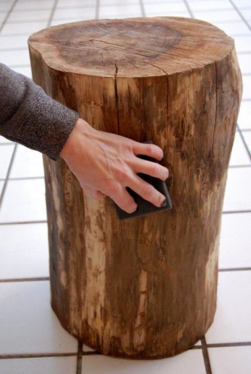 Как сделать стол из спила дерева своими руками.