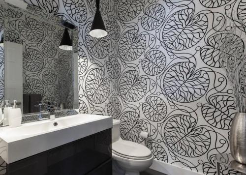 Обои под покраску в ванной. Обои для ванной комнаты — 82 фото красивых вариантов в интерьере