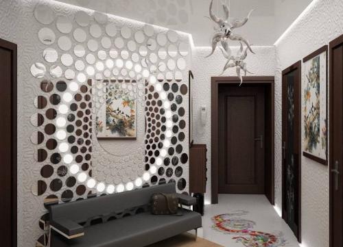 Зеркальная плитка в интерьере 01