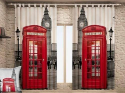 Шторы в спальню и покрывало на кровать. Разновидности 02