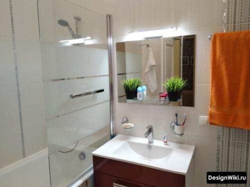 Необычный дизайн ванной комнаты. Стены 07