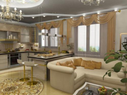 Кухня и гостиная в одной комнате. Зачем объединять гостиную и кухню, плюсы такого объединения