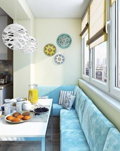 Идеи для балкона. Идеи дизайна балкона под столовую зону и кухню