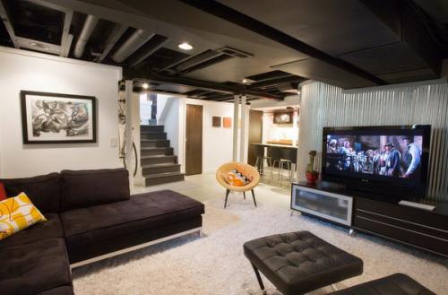 Темный потолок в интерьере. Темные потолки в интерьере