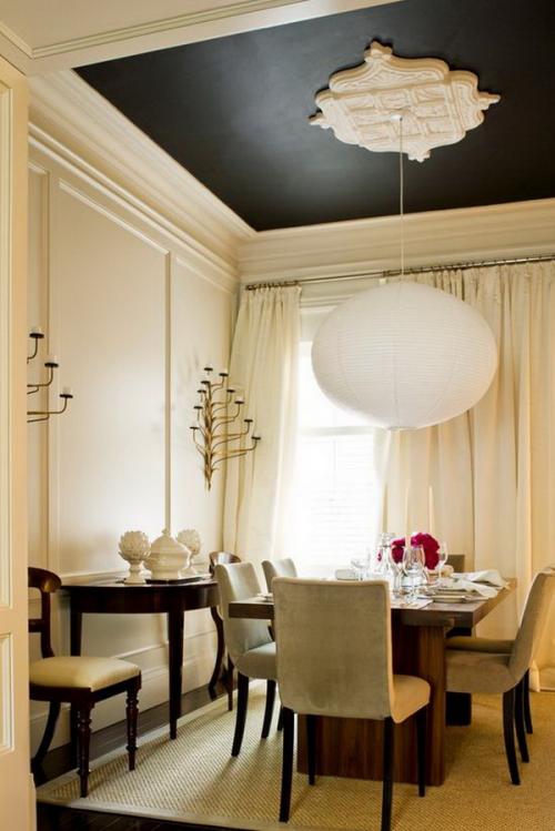 Темный потолок в интерьере. Темные потолки в интерьере