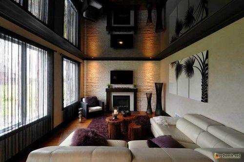 Темный потолок в интерьере. Темные потолки в интерьере 17 Темный потолок в интерьере. Темные потолки в интерьере 17