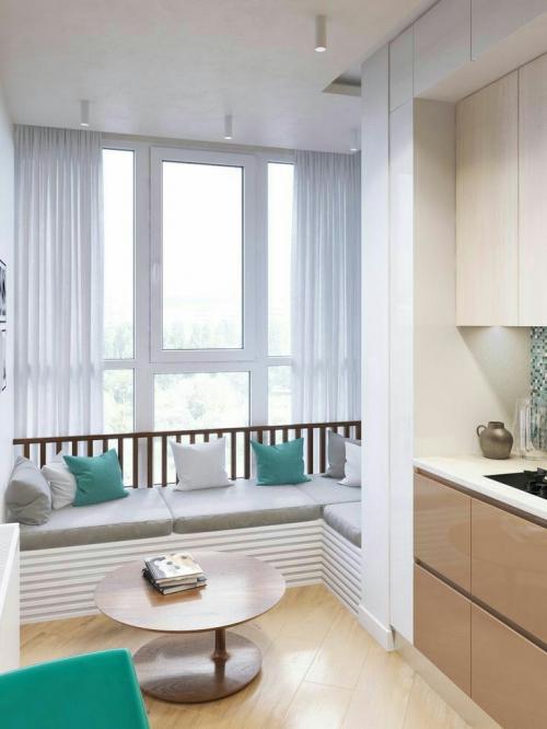 Идеи для балкона. Идеи дизайна балкона под столовую зону и кухню