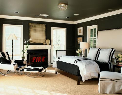 Темный потолок в интерьере. Темные потолки в интерьере