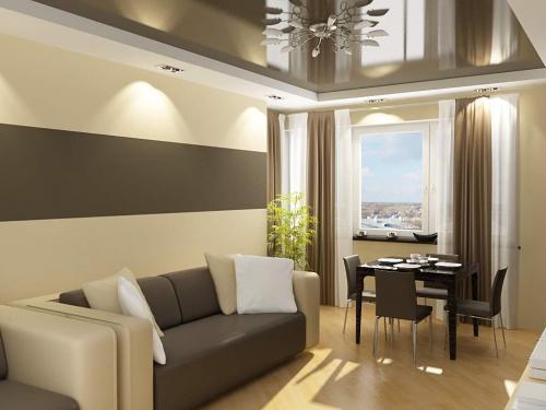 Обои под шоколадный потолок. Отделка стен, пола и потолков в шоколадной гамме