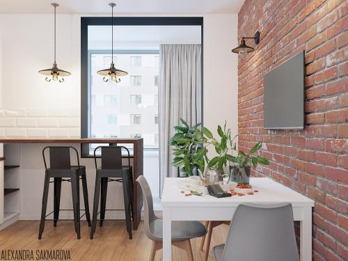 Однокомнатная квартира с зонированием 02