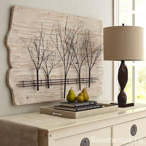 Панно из веток на стену своими руками. Настенные панно