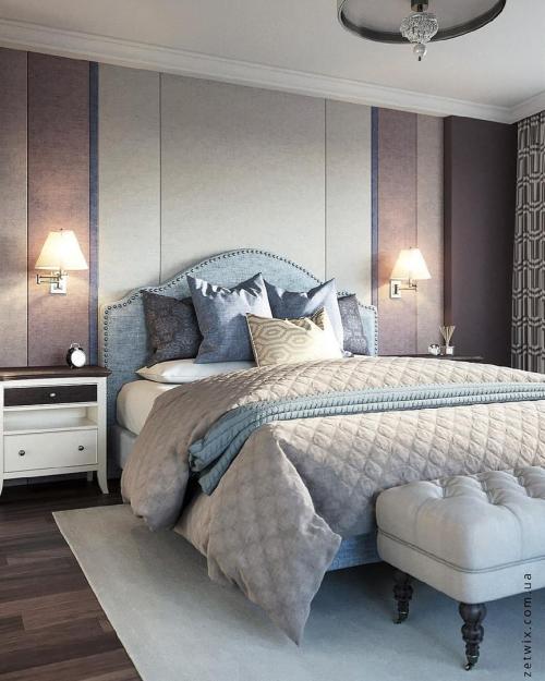 Спокойный и приятный интерьер в спальне. 03