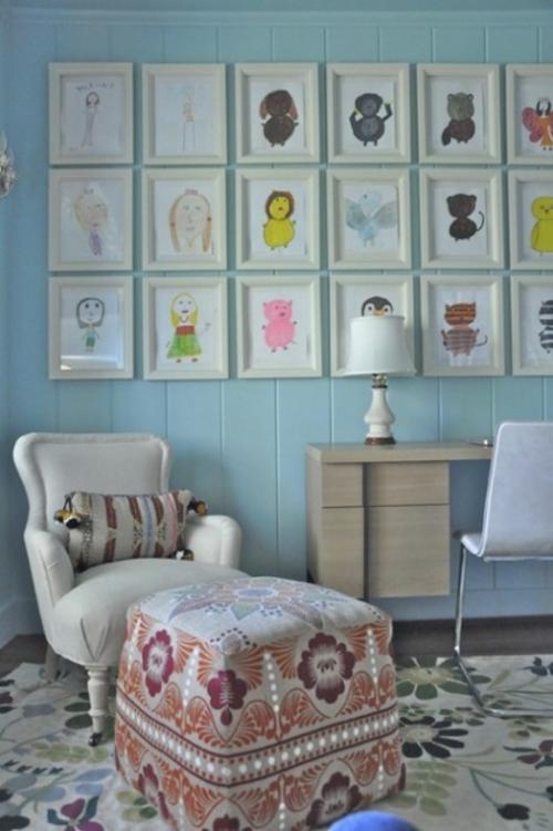 Оформление выставки детских рисунков. Домашняя экспозиция современного искусства или 15 замечательных идей размещения детских рисунков