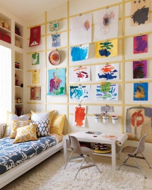 Оформление выставки детских рисунков. Домашняя экспозиция современного искусства или 15 замечательных идей размещения детских рисунков