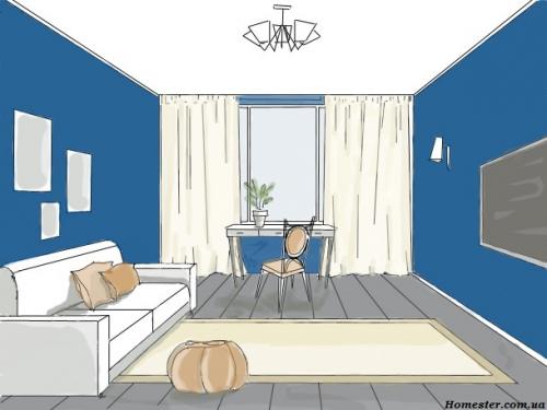 Сочетание цветов пол стены потолок. Яркие стены, светлый потолок, темный пол