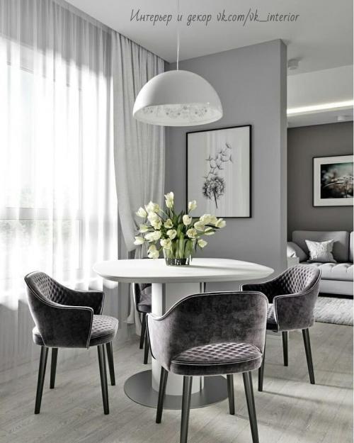 Стильный дизайн квартиры в сером цвете 02