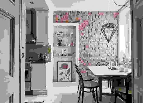 Покрашенный кирпич в интерьере. Какие есть виды? 05